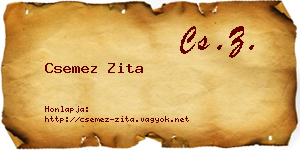 Csemez Zita névjegykártya